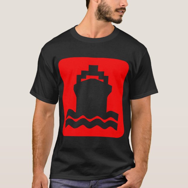 Schiffsform - Rot T-Shirt (Vorderseite)