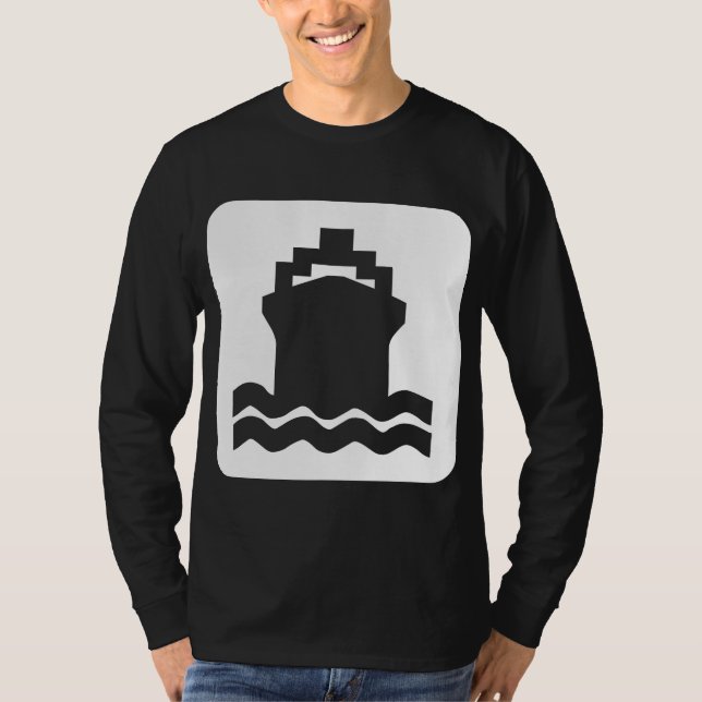 Schiffsform - weiß T-Shirt (Vorderseite)