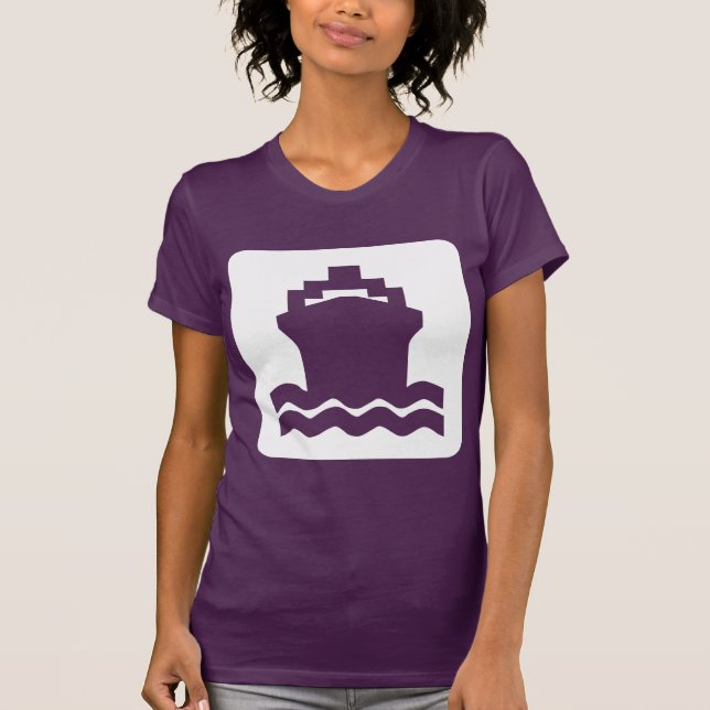 Schiffsform - weiß T-Shirt (Vorderseite)