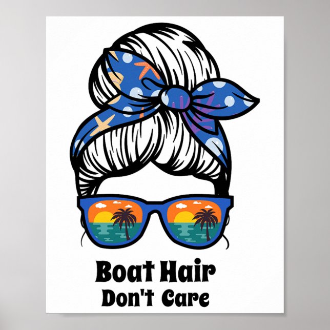 Schiffshaar, das ist mir egal, unordentlicher Dutt Poster (Vorne)