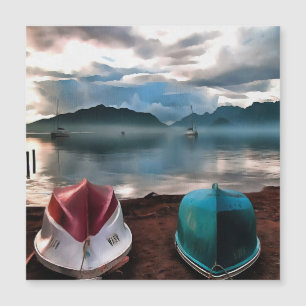 Schiffshügel und Marmaris Winter Seascape Magnetkarte