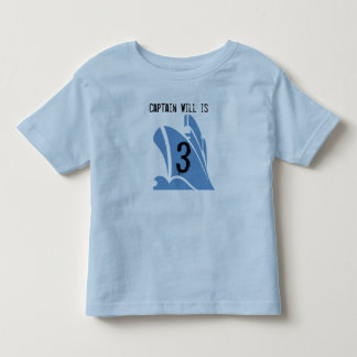 Schiffskapitän Anpassbares 3. Geburtstagshirt Kleinkind T-shirt
