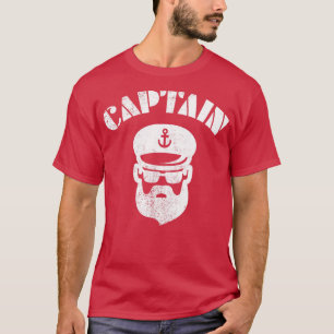 Schiffskapitän Beard Vintag Bootsegel T-Shirt
