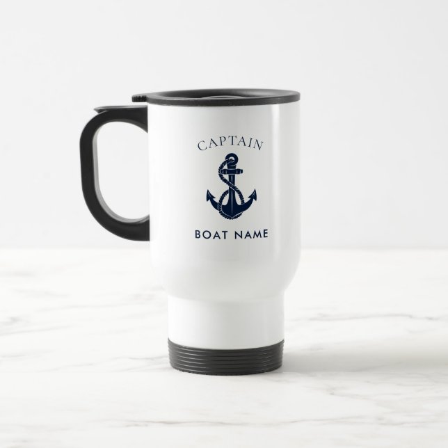 Schiffskapitän Boot Anker Custom Reisebecher (Links)