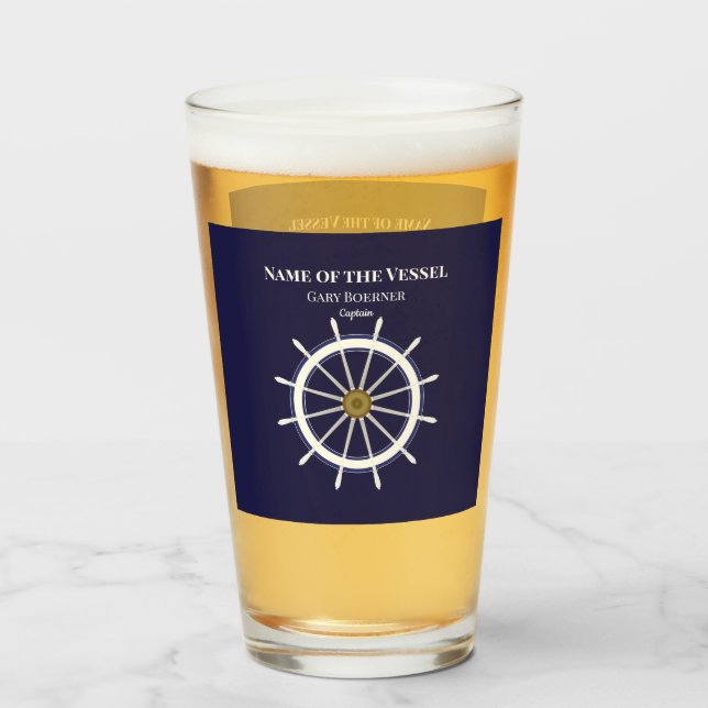Schiffskapitän-Boot Tumblers Bier Soda Glas (Rückseite (gefüllt))