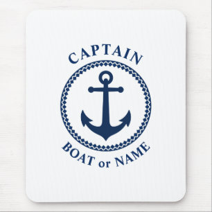 Schiffskapitän der Nautical Sea Anchor oder Name  Mousepad