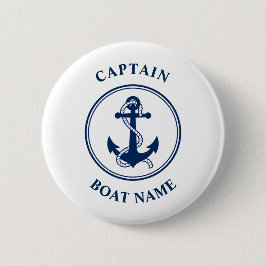 Schiffskapitän Nautic Anchope Name Navy Blue Button