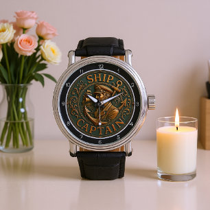 Schiffskapitän Nautical Anchor Armbanduhr