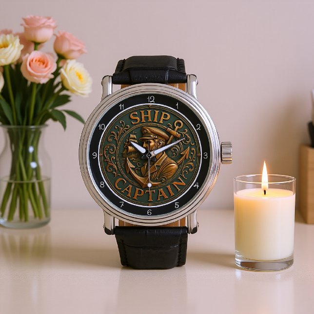 Schiffskapitän Nautical Anchor Armbanduhr (Von Creator hochgeladen)