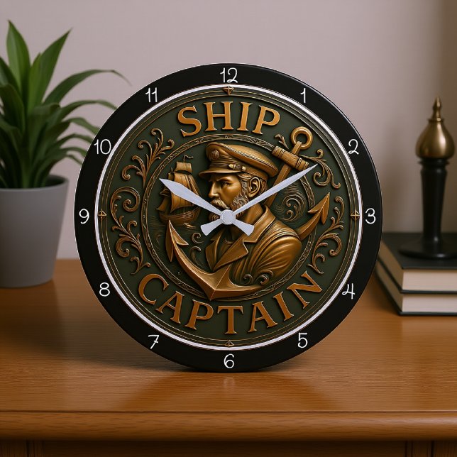 Schiffskapitän Nautical Anchor Große Wanduhr (Von Creator hochgeladen)