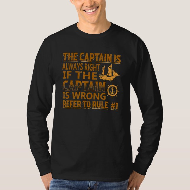 Schiffskapitän Regeln T-Shirt (Vorderseite)