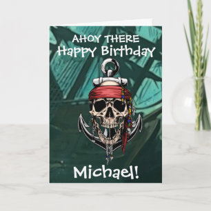 Schiffskarte "Pirate Skull Ghost Captain Cross Bon Karte