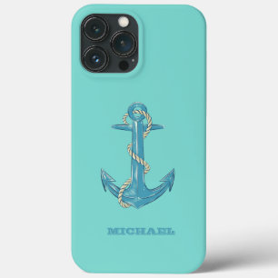 Schiffsname,Anker,Seil,Mintgrün Case-Mate iPhone Hülle