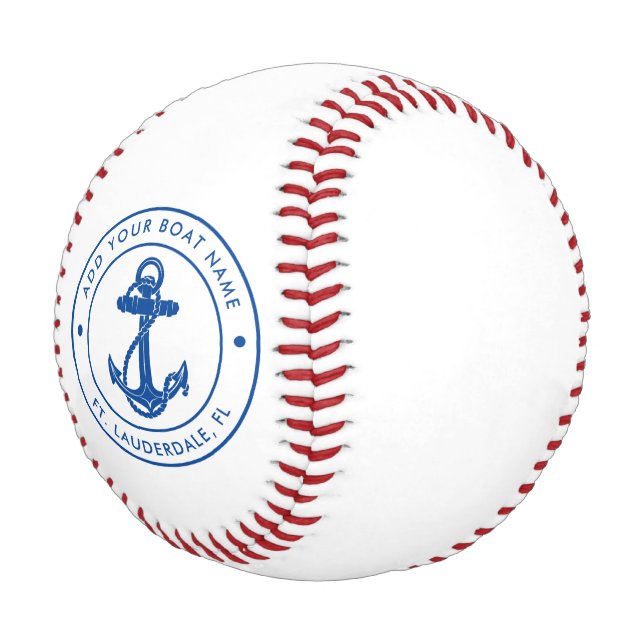 Schiffsname Anker Strandtrip Baseball (Schrägansicht)