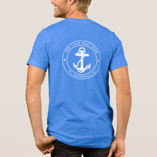 Schiffsnamen-Anker-Maritim individuell Tri-Blend Shirt