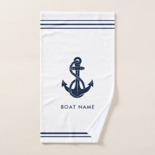 Schiffsnavigationsanker Segelboot Name Benutzerdef Handtuch