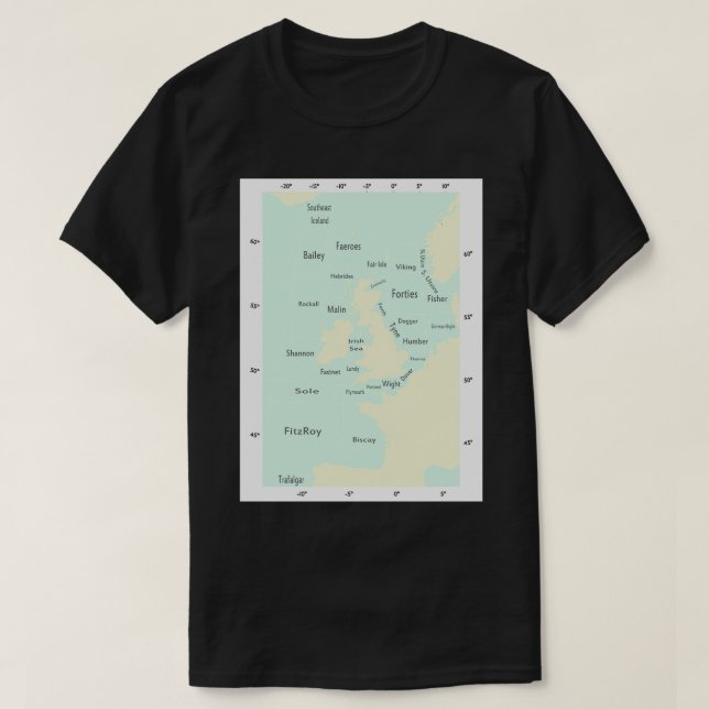 Schiffsprognosen Meeresfarben T-Shirt (Design vorne)