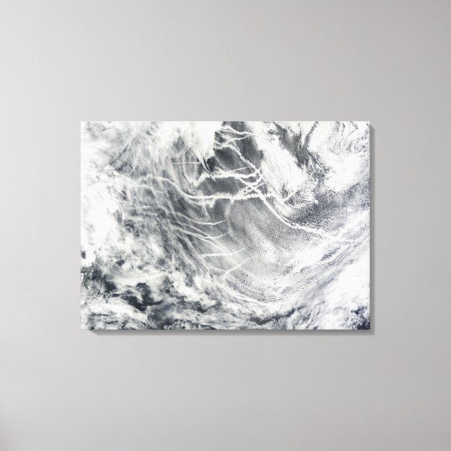 Schiffspuren im Pazifischen Ozean Leinwanddruck (Vorderseite)