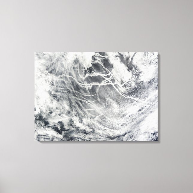 Schiffspuren im Pazifischen Ozean Leinwanddruck (Vorderseite)