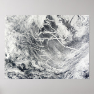 Schiffspuren im Pazifischen Ozean Poster