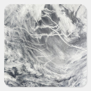 Schiffspuren im Pazifischen Ozean Quadratischer Aufkleber