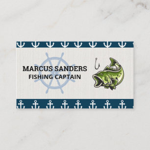 Schiffsrad   Ankermuster   Bassfisch Visitenkarte