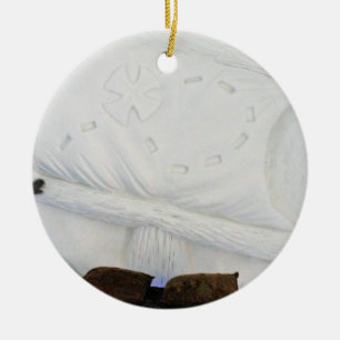 Schiffssaal im Hotel de Glace, Quebec, Kanada Keramik Ornament