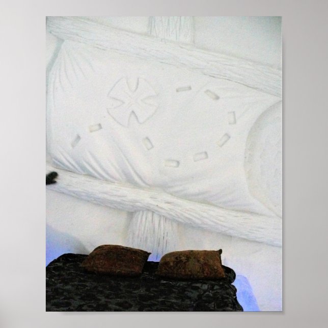 Schiffssaal im Hotel de Glace, Quebec, Kanada Poster (Vorne)