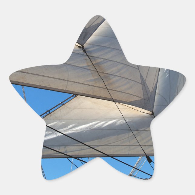 Schiffssegel Hintergrundstempelaufkleber Stern-Aufkleber (Vorderseite)