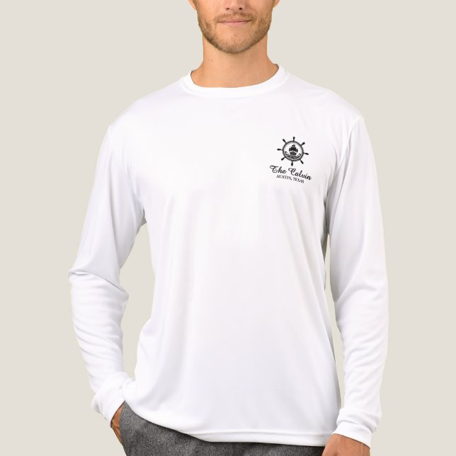 Schiffssteuerrad Boot Name Tri-Blend Shirt (Vorderseite)