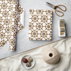 Schiffssteuerrad Geschenkpapier