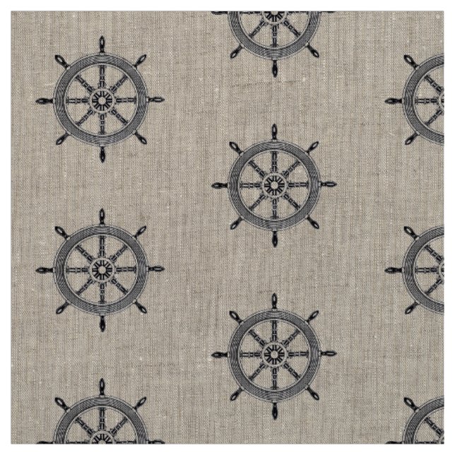 Schiffssteuerrad | Vintage-Stoff Stoff (Muster)
