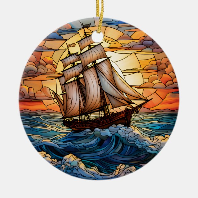Schiffsverzierung Keramik Ornament (Vorne)