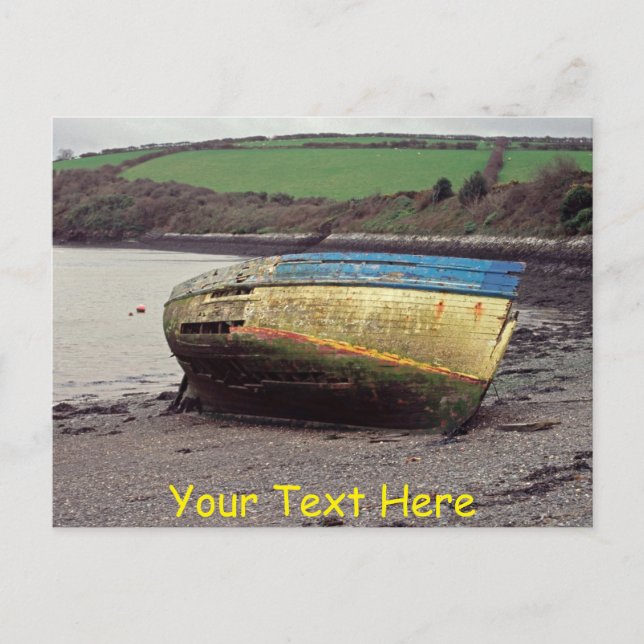 Schiffswrack, Cornwall, UK Postkarte (Vorderseite)