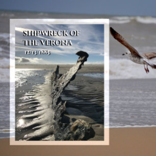 Schiffswrack der Verona Spiekeroog Island, Ostfrie Postkarte