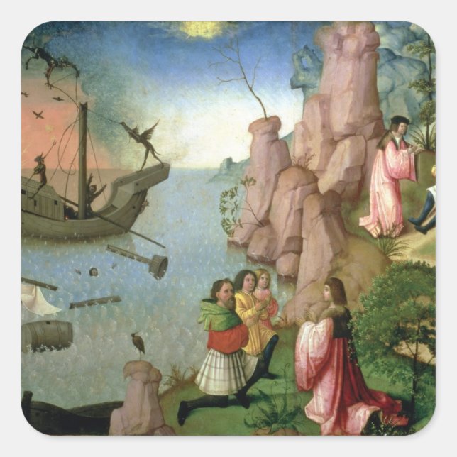 Schiffswrack durch Dämonen verursacht Quadratischer Aufkleber (Vorderseite)