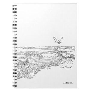 Schiffswrack Farr Bay Schottland Puzzle Notizblock