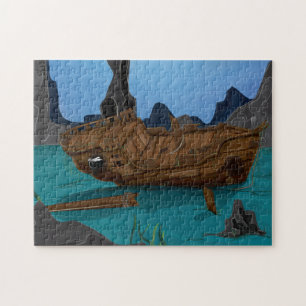 Schiffswrack unter Wasser Puzzle