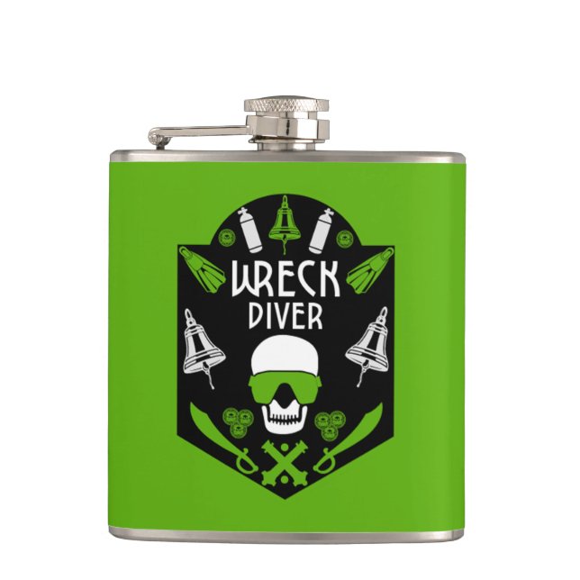 Schiffswrak Seetaucher Flachmann (Vorderseite)