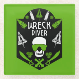 Schiffswrak Seetaucher Glasuntersetzer