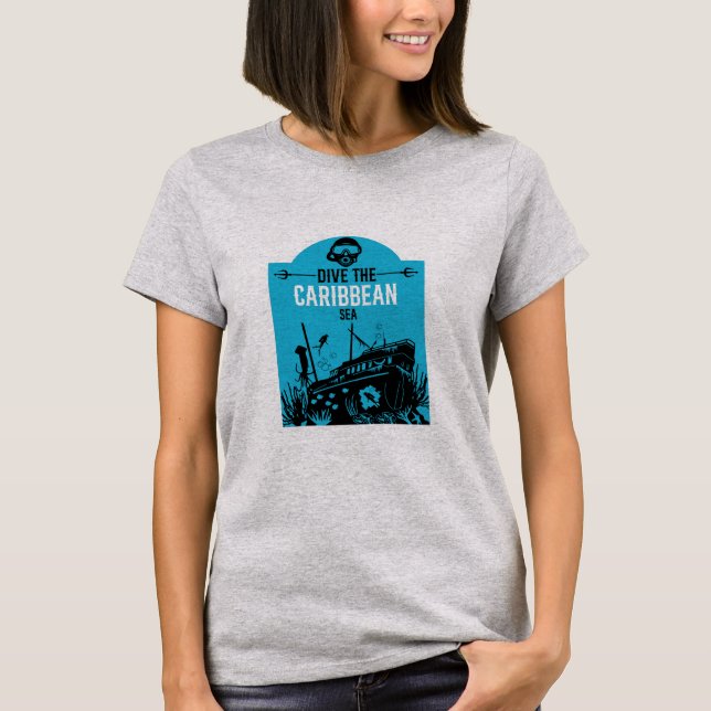Schiffswrak Seetaucher T-Shirt (Vorderseite)