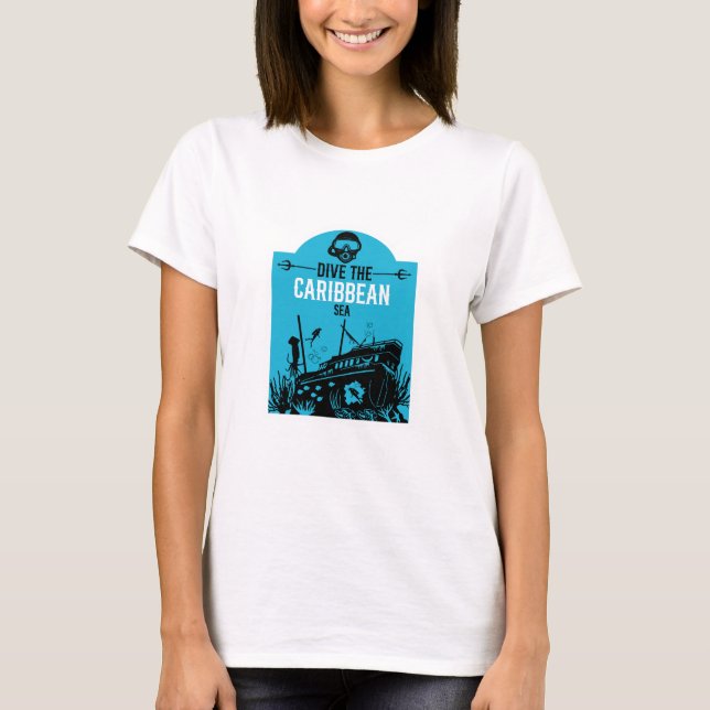 Schiffswrak Seetaucher T-Shirt (Vorderseite)