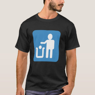 Schild Abfall in den Mülleimer T-Shirt