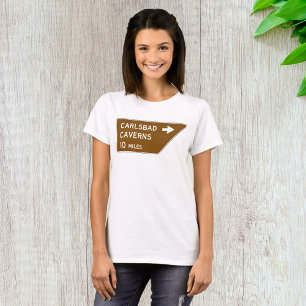 Schild an der Straße zum Carlsbad-Caverns-National T-Shirt