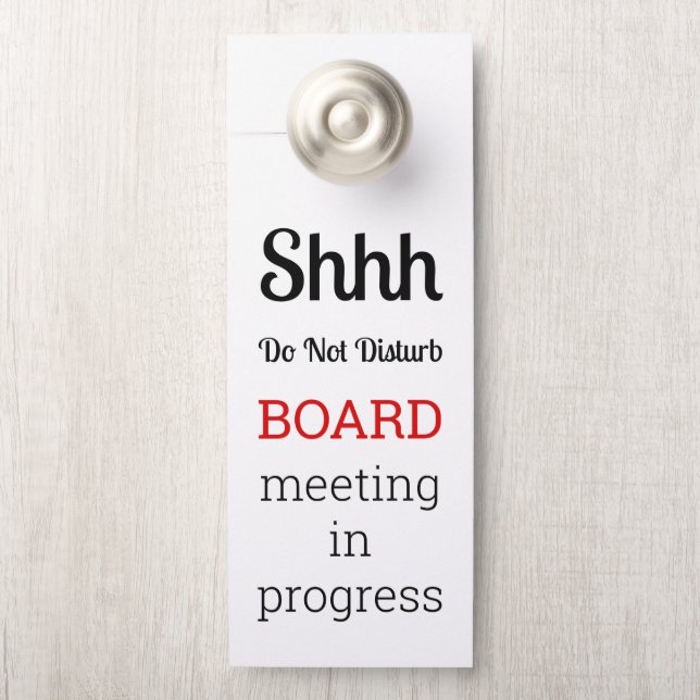 Schild Besprechung in Gange - Nicht stören (Auf Knauf)