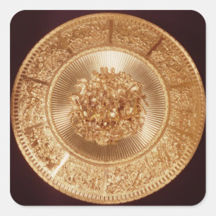 Schild, bestellt durch Grün, Krieg u. Grün Quadratischer Aufkleber