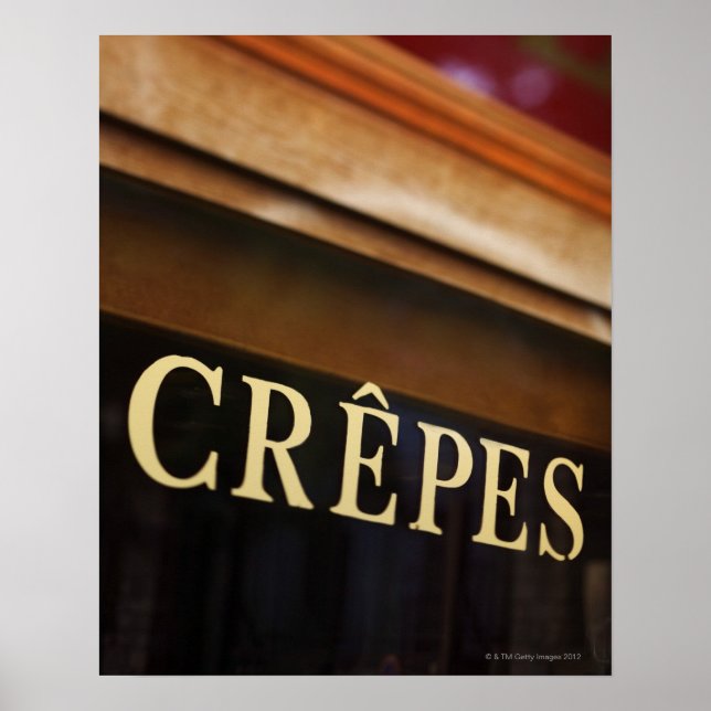 Schild "Crepes", Paris (Vorne)