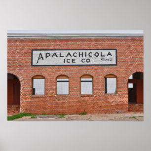 Schild der Apalachicola Ice Company, Florida