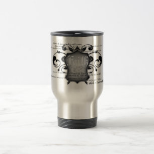 Schild der christlichen Reise-Tasse des Glaubens Reisebecher