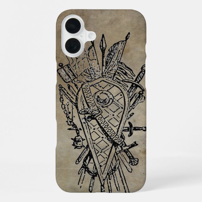 Schild der Schwerter Kunstleder iPhone Hülle (Rückseite)